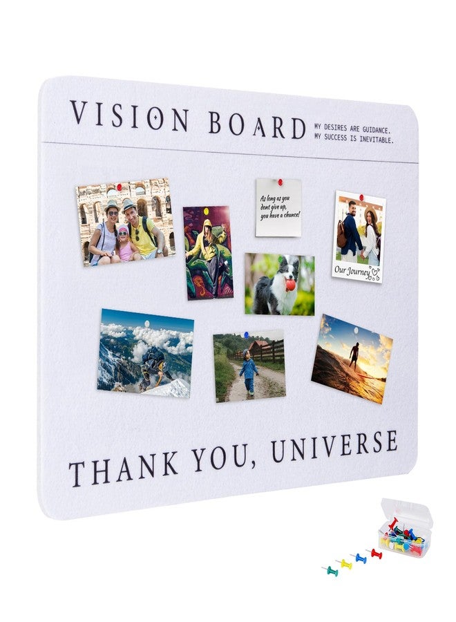 لوحة الرؤية، لوحات إعلانات فاخرة، لوحة دبابيس مزخرفة من اللباد، لوحة أحلام بسيطة لمستلزمات التجسيد، لوحة صور قابلة للطي، لوحة صلاة يمكنك صنعها بنفسك مع دبابيس للمدرسة والمنزل والمكتب - Image 1